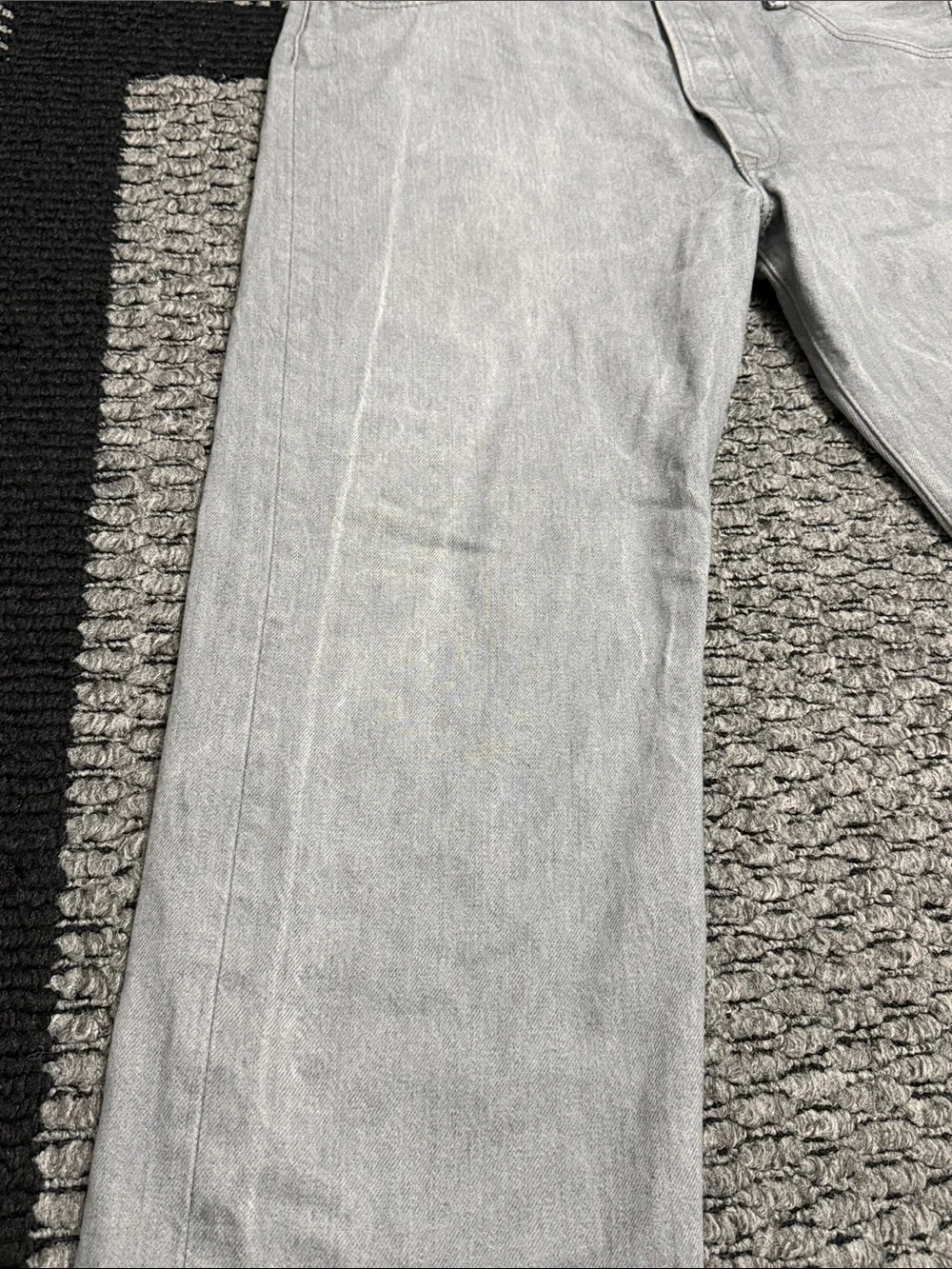 Levi's 501 Original Fit Straight Leg Men's Jeans 38 Gray Marbled Classic Denim